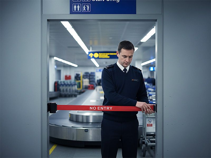 No Entry Retractable Belt Barrier