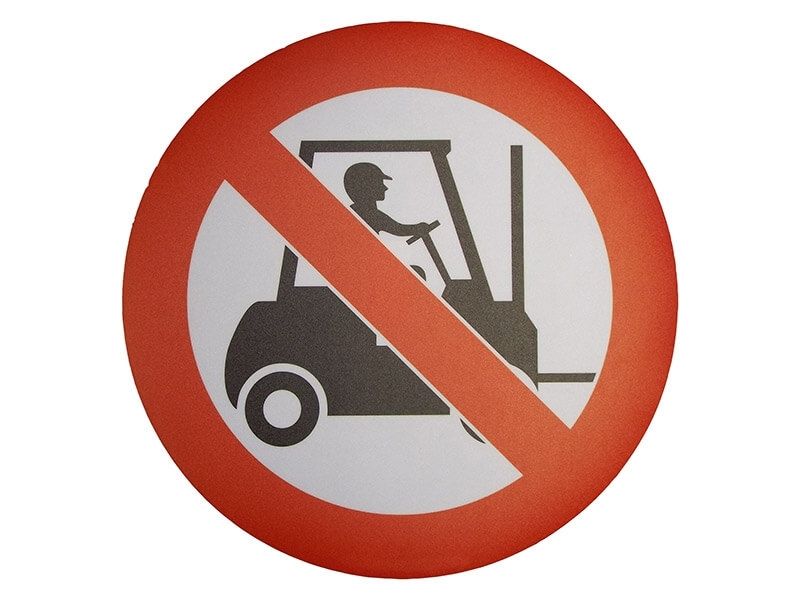 No Forklift Trucks Floor Graphic Marker
