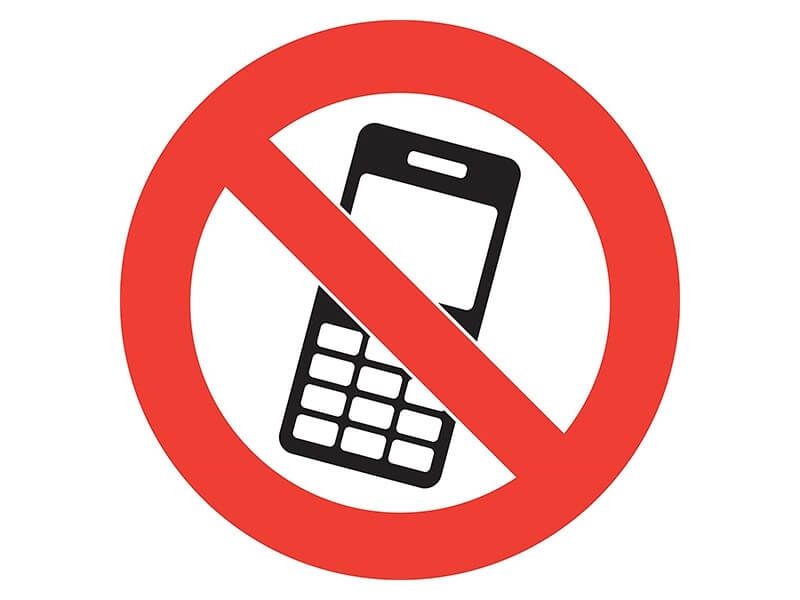 No Mobile Phones Floor Symbol Marker