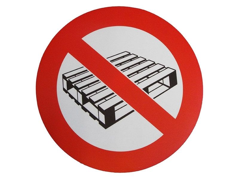 No Pallets Floor Symbol Marker