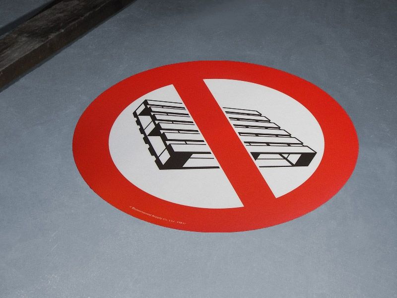 No Pallets Floor Symbol Marker