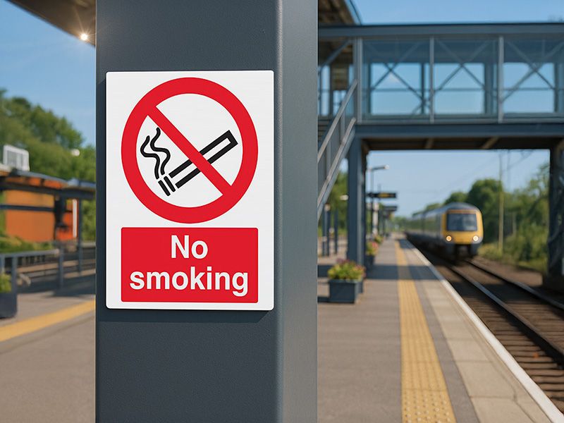 "No Smoking, It Is Against The Law" Prohibition Sign