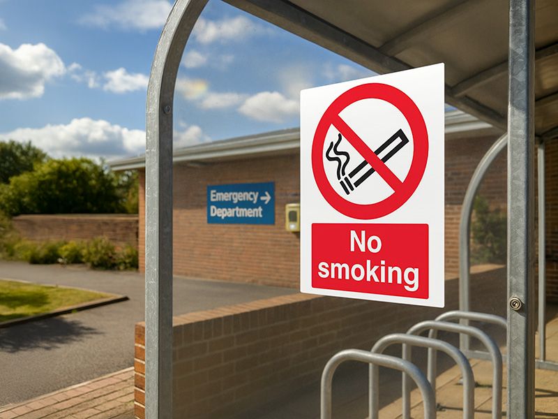 "No Smoking, It Is Against The Law" Prohibition Sign