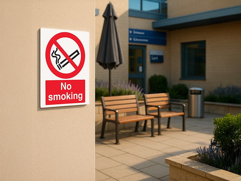 "No Smoking, It Is Against The Law" Prohibition Sign