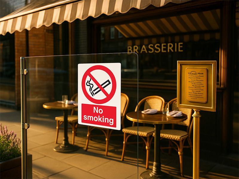 "No Smoking, It Is Against The Law" Prohibition Sign