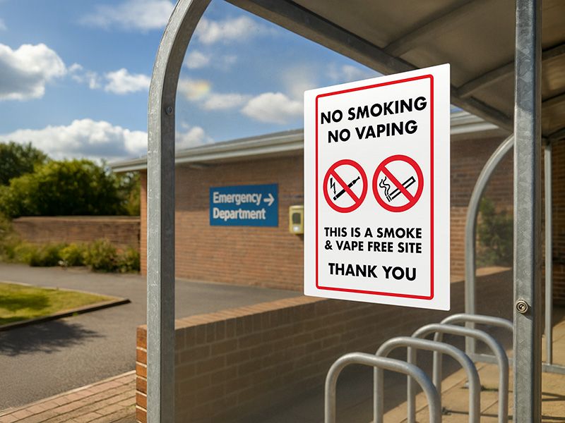 "No Smoking, No Vaping" Prohibition Sign