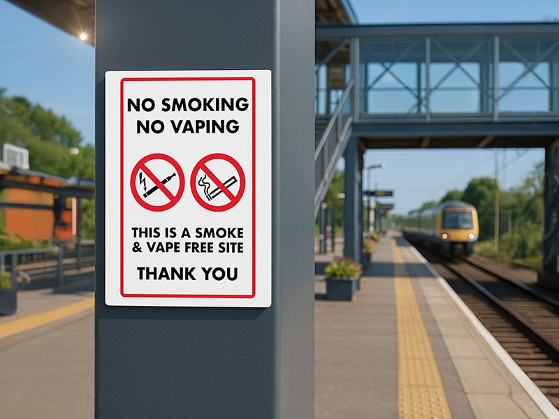 "No Smoking, No Vaping" Prohibition Sign