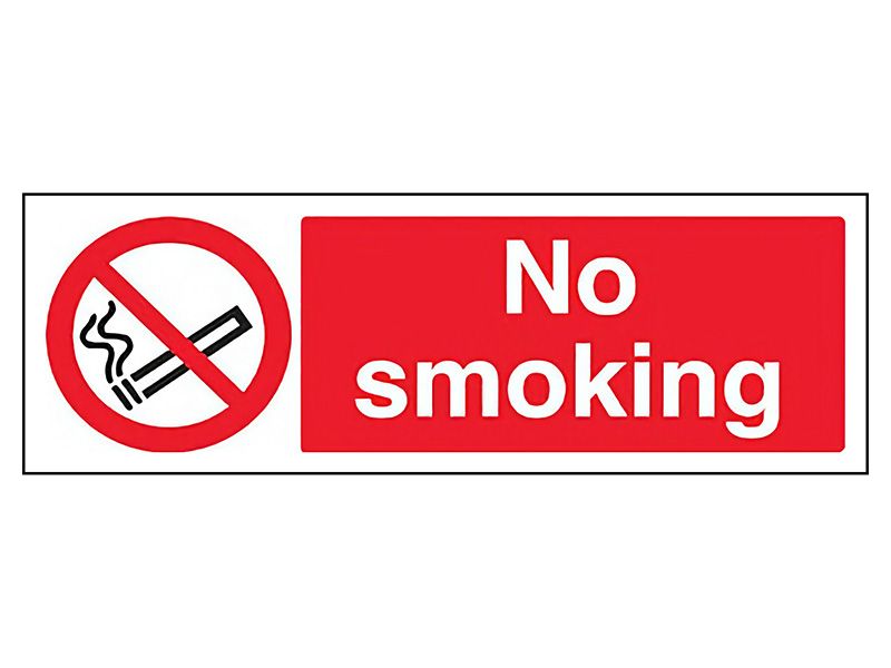 "No Smoking" Prohibition Sign