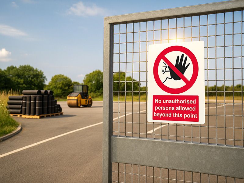 "No Unauthorised Persons" Prohibition Sign