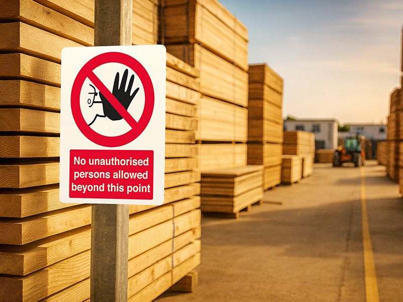 "No Unauthorised Persons" Prohibition Sign