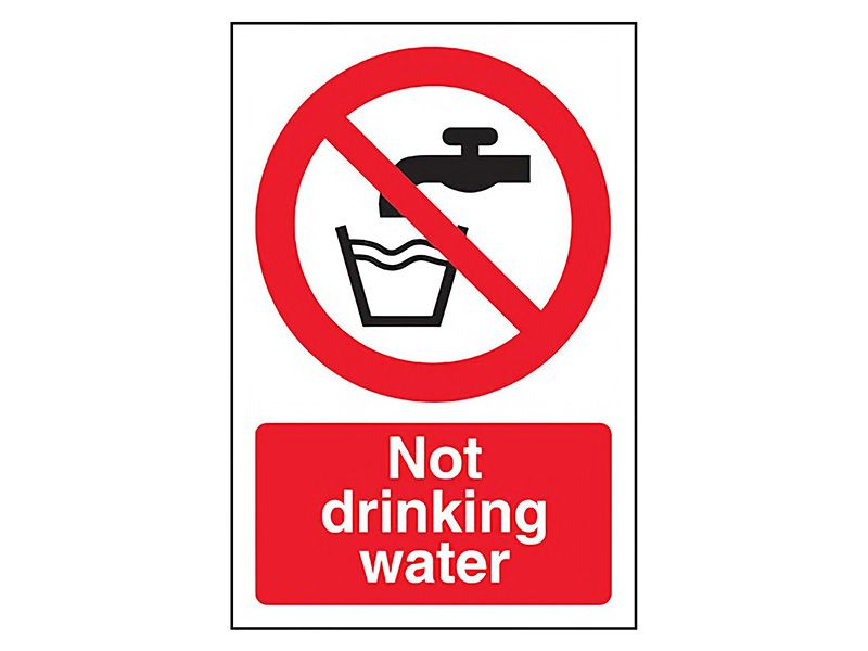 "Not Drinking Water" Prohibition Sign