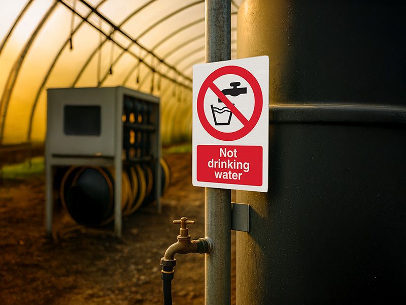 "Not Drinking Water" Prohibition Sign