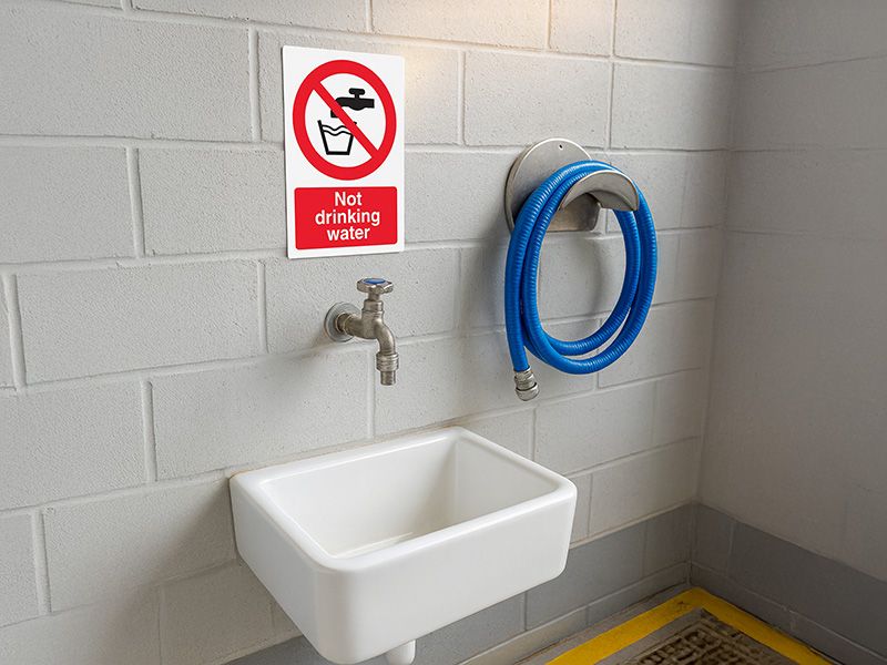 "Not Drinking Water" Prohibition Sign