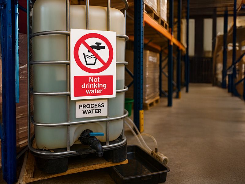 "Not Drinking Water" Prohibition Sign