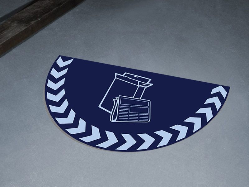 Paper & Card Symbol Floor Graphic Marker