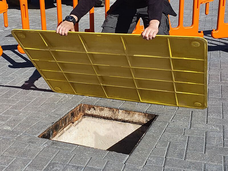 Pedestrian Hole Cover - Glass Reinforced Composite - 2,000kg Maximum Load
