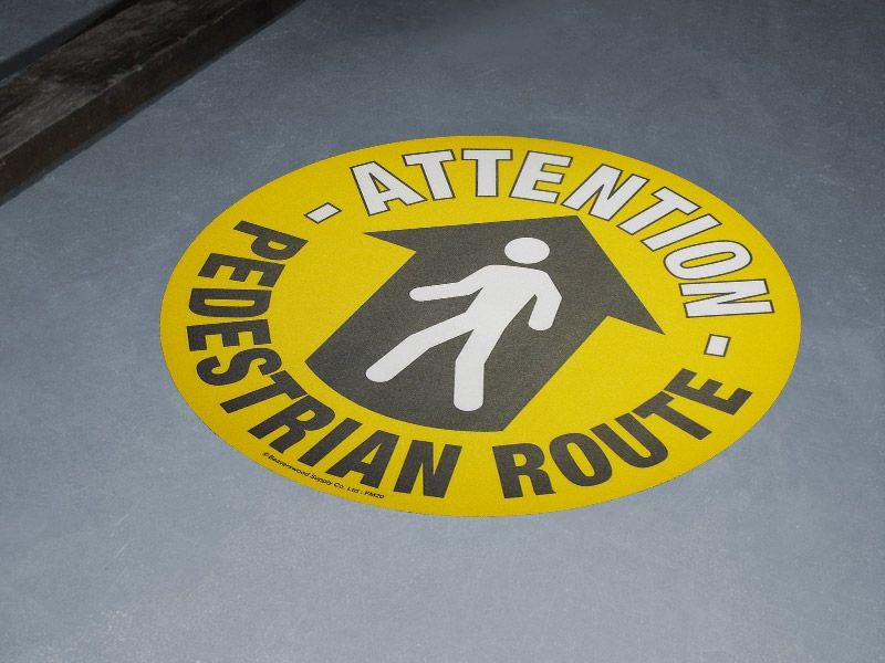 Pedestrian Route Floor Symbol Marker