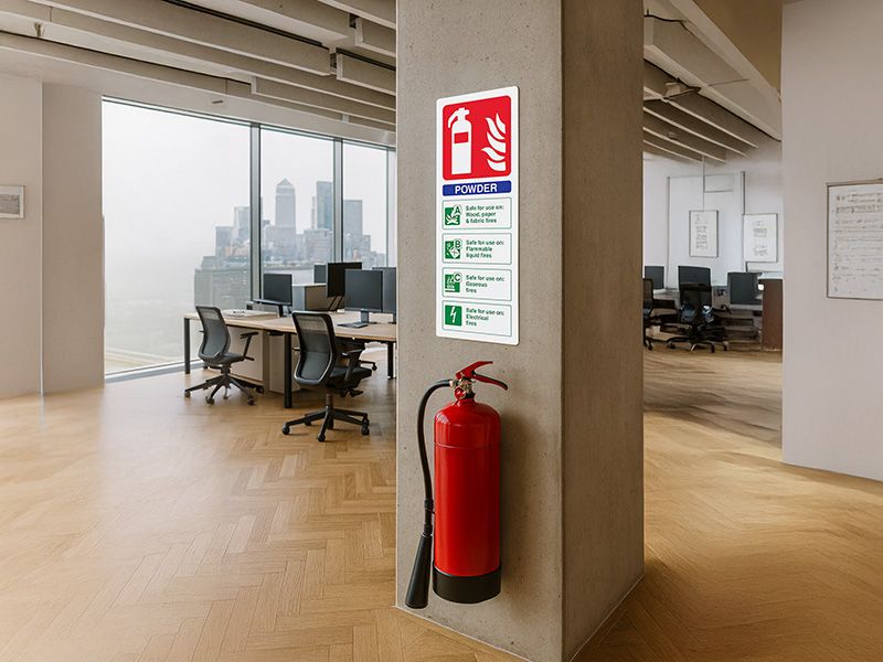 Powder Fire Extinguisher Sign