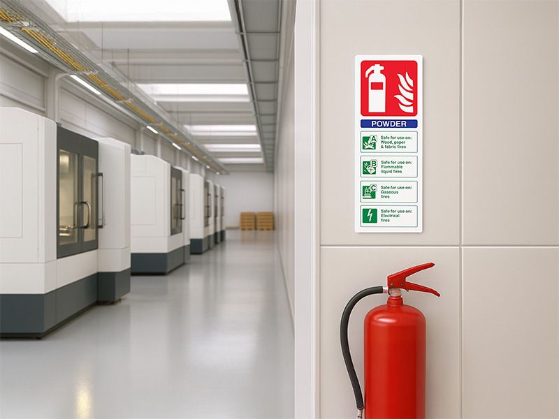 Powder Fire Extinguisher Sign