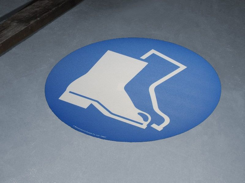 Protective Footwear Floor Graphic Marker