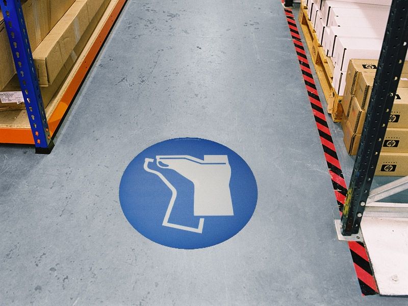 Protective Footwear Floor Graphic Marker