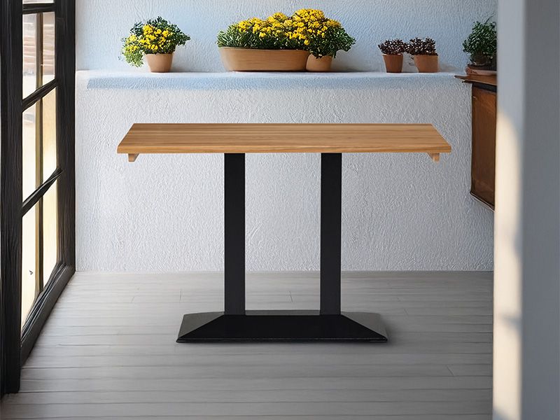 Quattro Pyramid Twin Base Dining Height Table