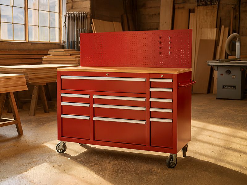 Rolling Workbench with Pegboard