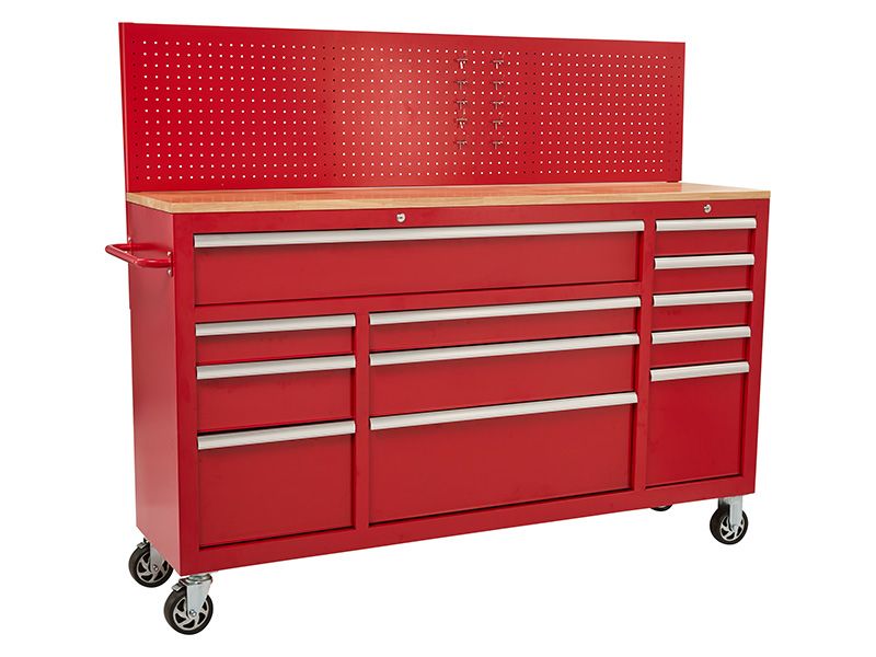 Rolling Workbench with Pegboard