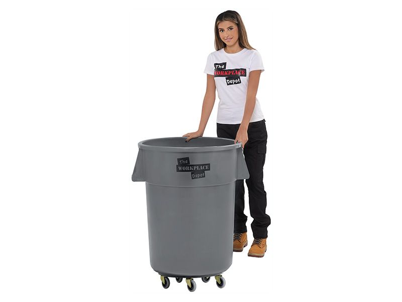Round Utility Bin with Dolly