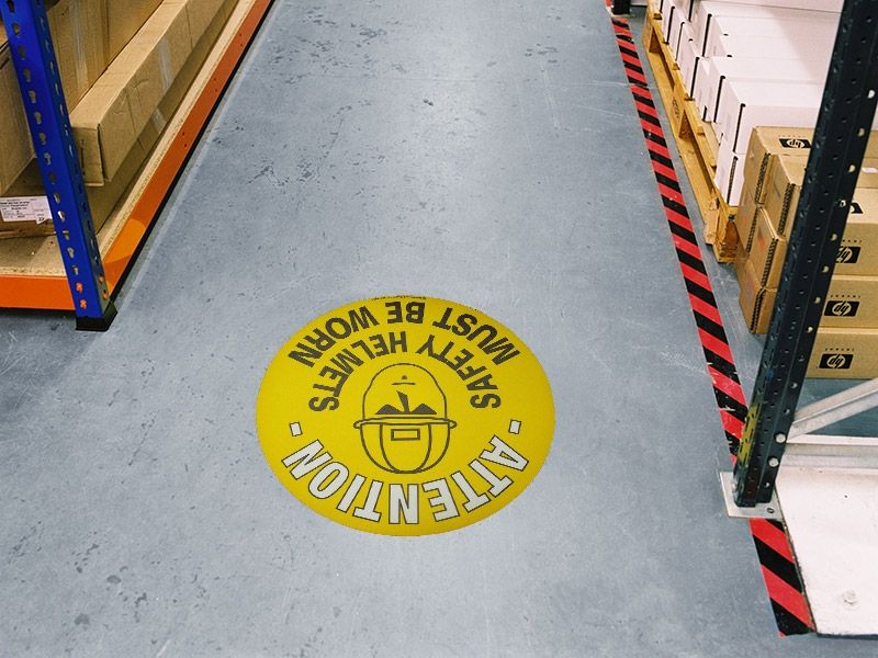 Safety Helmets Floor Symbol Marker