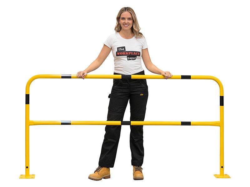 Safety Railing - 2000mm Wide Bolt-Down - 40mm Steel Tube