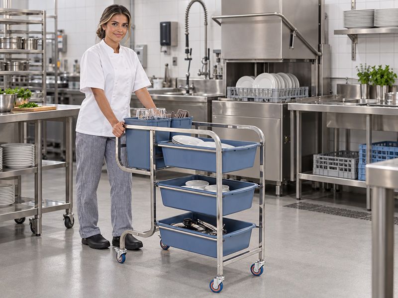 Stainless Steel Bussing Trolley