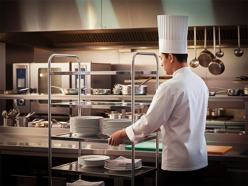 Stainless Steel Shelf Trolley