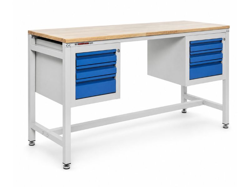 Steel Workbench with Drawers