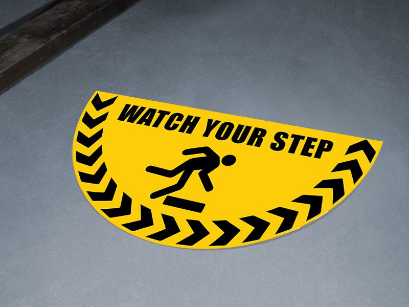 Watch Your Step Floor Graphic Marker