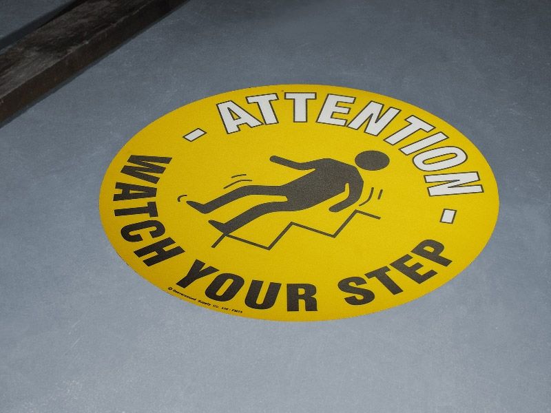 Watch Your Step Floor Symbol Marker