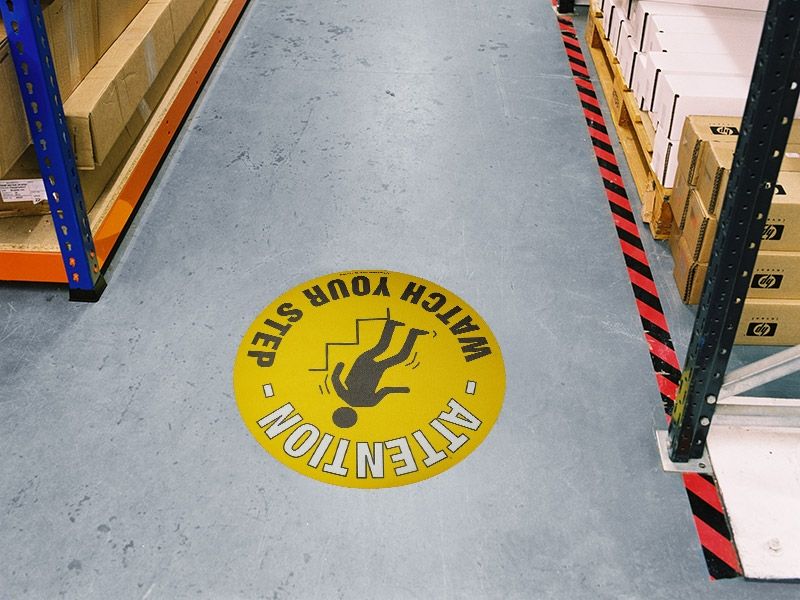 Watch Your Step Floor Symbol Marker