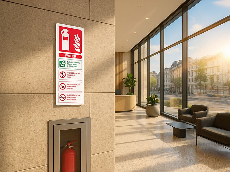 Water Fire Extinguisher Sign