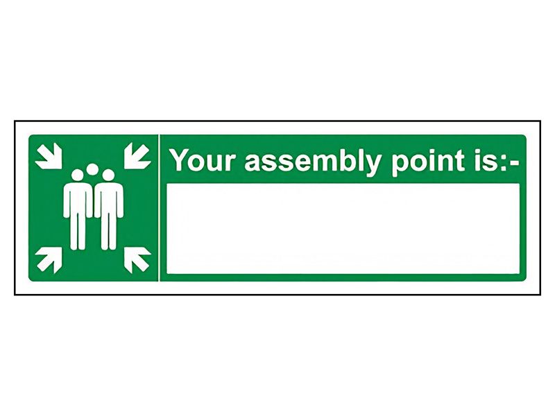 "Your Fire Assembly Point Is" Fire Exit Sign