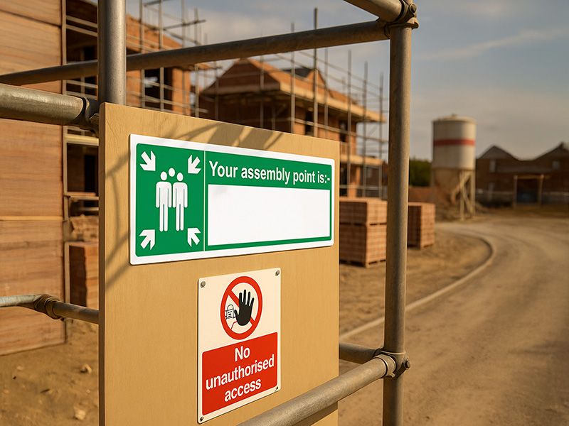 "Your Fire Assembly Point Is" Fire Exit Sign