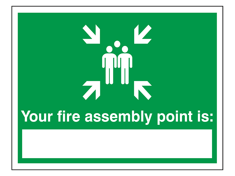 "Your Fire Assembly Point Is" Fire Exit Sign