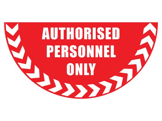 Authorised Personnel Floor Graphic Marker