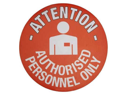Authorised Personnel Only Floor Symbol Marker