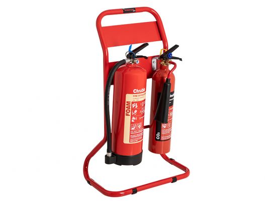 Double Fire Extinguisher Stand