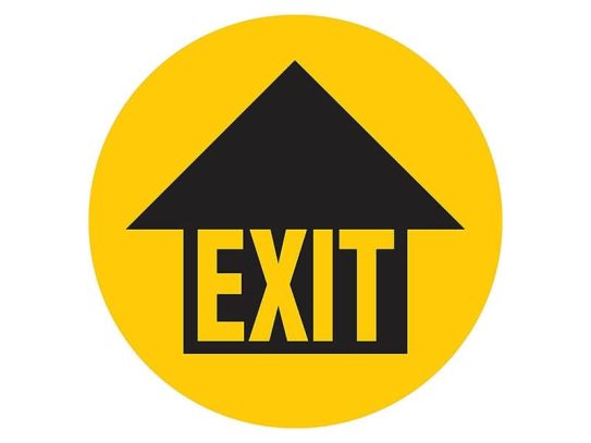 Exit Arrow Floor Symbol Marker