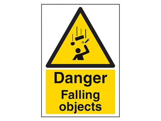 "Falling Objects" Warning Safety Sign
