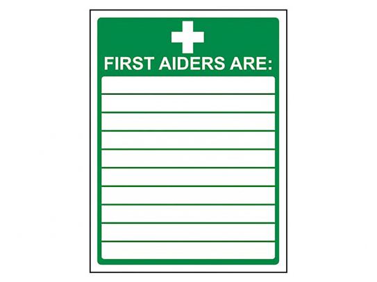 "First Aiders" First Aid Sign