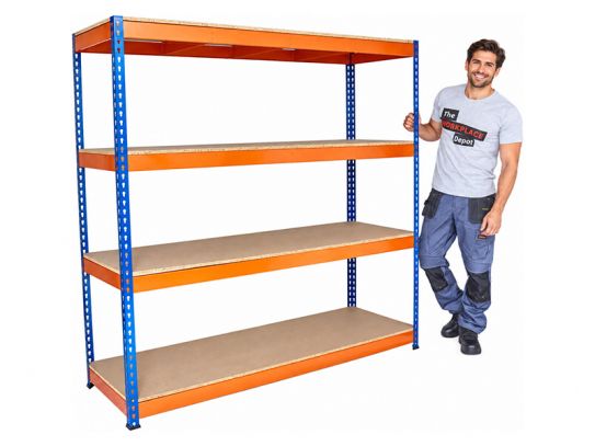 Heavy Duty Garage Racking – 400kg Per Shelf, 1800 × 1800 × 600mm