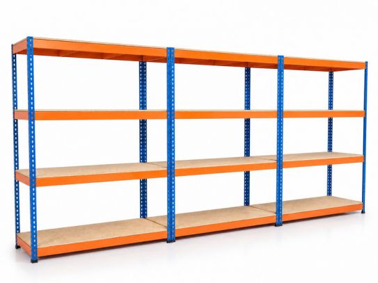Garage Racking System - 3x Bay Kit, 4,800kg Total Capacity, 1800 x 1800 x 600mm Per Bay