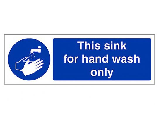 "Hand Wash Only" Safety Sign